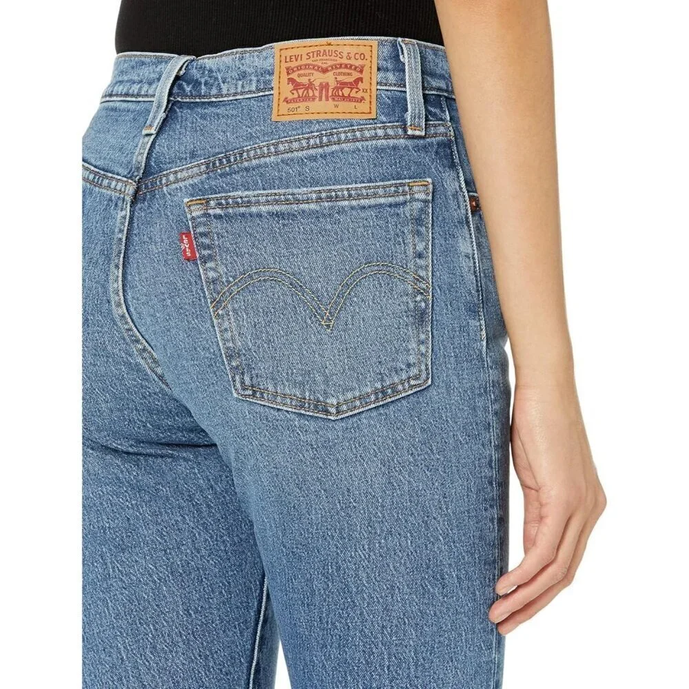 Women's Skinny Jeans Cotton Elastane High Rise Slim Fit Button Fly Size 29
